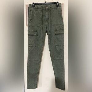 Soft green “cargo” pants. Some pockets actually open.
